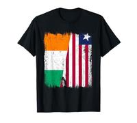 Costa d'Avorio Liberia Mezza Bandiera Maglia Liberiana Ivoriana Maglietta