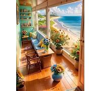 Costa dei Girasoli Puzzle di 500 Pezzi per Adulti, Alta Qualità puzzle adulti, Puzzles Classico Relax Giochi, Regalo Perfetto