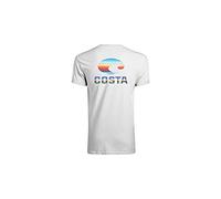 Costa Del Mar Fiesta Short Sleeve Crew Tee Maglietta, Bianco, M Uomo