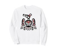 Costa del Pacifico Nord-Occidentale Haida Art Kaigani Thunderbird Felpa