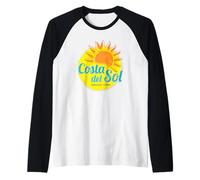 Costa del sol Spagna Andalusia Malaga Souvenir Vintage Maglia con Maniche Raglan