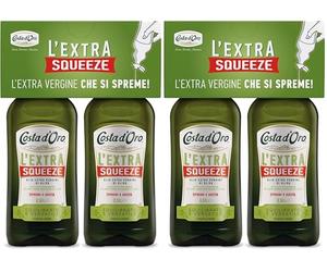 Costa d'Oro - Extra Squeeze Bipack 2 x 500ml. Olio Extravergine di oliva estratto a freddo con tappo salva goccia. Adatto a tutte le ricette. Bottiglie da mezzo litro. (Confezione da 2)