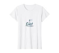 Costa è Clear Lighthouse Nautical Beach Maglietta, Donna, Bianco, M