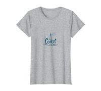 Costa è Clear Lighthouse Nautical Beach Maglietta, Donna, Grigio Melange, XS