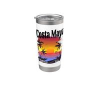 Costa Maya Nave da crociera Caraibica Vacanza vacanza sulla spiaggia Bicchiere termico in acciaio inox doppia parete