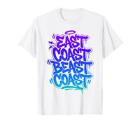 Costa Orientale Beast Coast - Graffiti Street Tipografia Maglietta