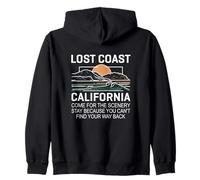 Costa perduta California Costa Settentrionale Humboldt Mendocino Felpa con Cappuccio