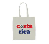 Costa Rica Calcio Bandiera - Borsa Tote IN Tela - Los Ticos The Squadra Sport