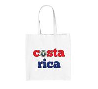 Costa Rica Calcio Bandiera - Borsa Tote IN Tela - Los Ticos The Squadra Sport