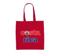 Costa Rica Calcio Bandiera - Borsa Tote IN Tela - Los Ticos The Squadra Sport