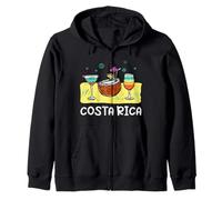 Costa Rica Divertente Vacanza al Mare Felpa con Cappuccio