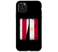 Costa Rica Egitto mezza bandiera Costa Rica Patrimonio egiziano Custodia per iPhone 11 Pro Max