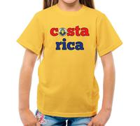 Costa Rica Maglietta Bambini Con Bandiera - Amore Ricano Per Il Calcio
