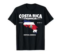 Costa Rica Map Design con coordinate e soprannome Maglietta
