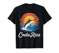 Costa Rica Pesca Billfish Grafico Vacanza Souvenir Tica Maglietta