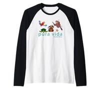 Costa Rica Pura Vida Animals Maglia con Maniche Raglan