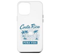 Costa Rica Pura Vida Spiaggia Onde Tramonto Palm Vibes Custodia per iPhone 12 Pro Max