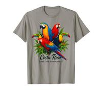 Costa Rica Save The Rainforest Birds Quetzal Ara Tucano Maglietta