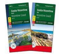 Costa Vicentina 1:50 000: Wanderkartenset mit zwei Blättern und Beiheft, mit APP
