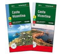 Costa Vicentina 1:50k: Wanderkartenset mit zwei Blättern und Beiheft