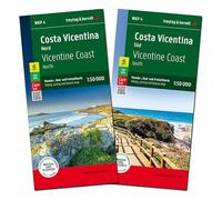Costa Vicentina, Wanderkarte 1:50.000, freytag & berndt: Wanderkartenset mit zwei Blättern und Beiheft, mit APP, wasserfest und reißfest