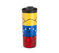 Costablue Venezuela tazza thermos da viaggio in acciaio inossidabile facile da pulire e a prova di perdite coperchio colori del Venezuelan bandiera con icone from Caracas.