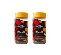 Costadoro Caffè Solubile, 2 Barattoli da 100g di Caffè Liofilizzato, 100% Arabica, Aroma Intenso e Gusto Avvolgente, Ottimo con Acqua Calda, Latte e Bevande Vegetali, Made in Italy