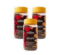 Costadoro Caffè Solubile, 3 Barattoli da 100g di Caffè Liofilizzato, 100% Arabica, Aroma Intenso e Gusto Avvolgente, Ottimo con Acqua Calda, Latte e Bevande Vegetali, Made in Italy