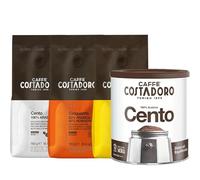 Costadoro Set Degustazione Macinato per Moka: 1 Barattolo (250gr) Cento e 3 Sacchetti: 1 Cento, 1 Settanta e 1 Cinquanta, Qualità Superiore Made in Italy