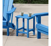 Costaelm Adirondack, tavolini quadrati da esterni, in HDPE, resistente alle intemperie, tavolo da balcone per piscina, mare, cortile, veranda, compagno per interni, blu Pacifico