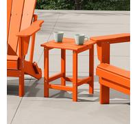 Costaelm Adirondack, tavolini quadrati da esterni, in HDPE, resistente alle intemperie, tavolo da balcone per piscina, mare, cortile, veranda, compagno per interni, arancione