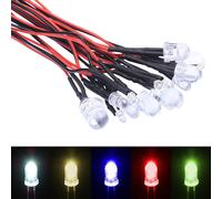 Costante O Lampeggiante 3mm 5mm 10mm Pre Cablato Ultra Luminoso LED 12V