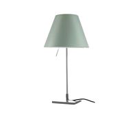 Costanzina Lampada da Tavolo Alluminio M. Paralume Verde