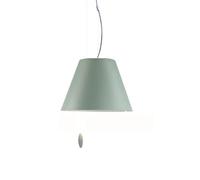 Costanzina Lampadario Bianco M. Paralume Verde