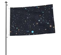 Costellazione ammassi stellari galassie bandiera 0,6 x 0,9 m stampa su entrambi i lati bandiere da giardino bandiera da cortile per esterni bandiere per vacanze banner regalo con occhielli sfondo