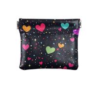 Costellazione Cuore Colorato di San Valentino Moda PU Cuoio Piccolo Portamonete Impermeabile Mini Caso Cosmetico per Gli Uomini Donne Viaggio para monedas