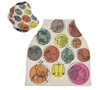 Costellazioni Dello Zodiaco Auto per Bambini Passeggino Tettoia Copri Seggiolino Copertura Infermieristica per L'Allattamento Al Seno All-In-1 Morbido Traspirante Elastica Tettuccio