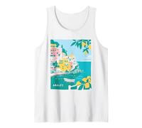 Costiera Amalfitana Italia Retro Vintage Limoni Mediterranea Canotta