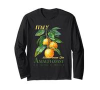 Costiera Amalfitana Vacanze Mar Mediterraneo Limoni Italiani Retro Maglia a Manica
