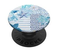 Costiera Nipote Carino Stella Marina Strisce Blu Estate PopSockets PopGrip Adesivo