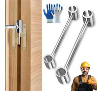 Costlyous/Prosperousk Door Hinge Adjustment Tool, 14-19mm Hinges Gap Adjusting Wrench, Heavy Duty Door Hinge Repair Tool for Residential，fire, Security, Doors, Ergonomic Design for Easy Repair (S+L)