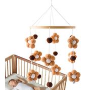 Costo Di Chime Del - Mobile Per Culla Crousel Culla Per Baby Boys & Girl | Piccole Sfere E Campane In Pelle Per 0-12 Mesi Bambini Piccoli | 18.5 * 7.72 Pollici | Palla Di Pelle Di Legno Adatto