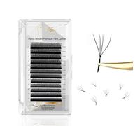 Costory Estensioni Ciglia a Forma di W Volume 4D Naturale Premade Fans Eyelashes Extension Tessuto a Mano Ciglia finte Nero(0.07mm Spessore C Arricciare 13mm Lunghezza)