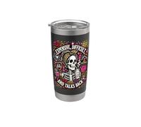 Costoso Difficile Parla Indietro Divertente Scheletro Caffè Divertente Mamma Bicchiere termico in acciaio inox doppia parete