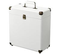 Costravio Custodia per dischi in vinile LP Collection, resistente all'acqua, organizer per dischi in vinile, può contenere 45 dischi di valore da 17,2 cm, 25,2 cm, 30,5 cm, pieghevole, colore: bianco