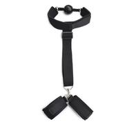 Costrittivio bondage polsiere collegate ad un morso a sfera