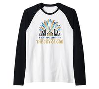 Costruiamo la comunità Cristiana della Città di Dio Maglia con Maniche Raglan