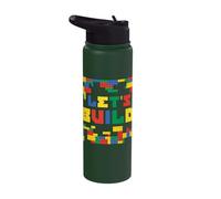 Costruiamo Mattoni Master Builder Building Brick Builder Stainless Steel Insulated Water Bottle