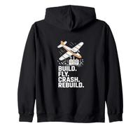 Costruire Fly Crash Ricostruire RC Aviazione Felpa con Cappuccio