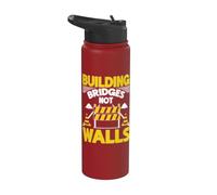 Costruire ponti non muri Costruttore di strade Stainless Steel Insulated Water Bottle